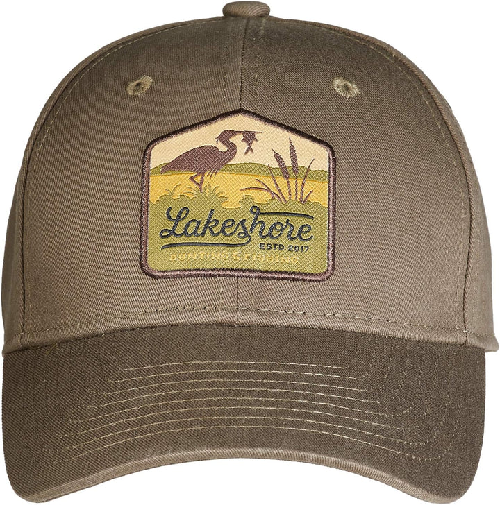 Lakeshore® Jagd Cap, Angel, Outdoor Kappe, Olive, 100% Baumwolle, Damen und Herren