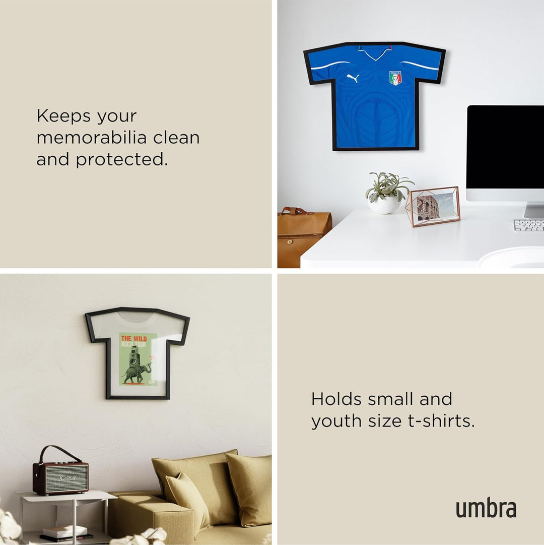 Umbra T-Frame Trikotrahmen – Bilderrahmen für T-Shirts und Trikots für Kinder- und kleine Erwachsene