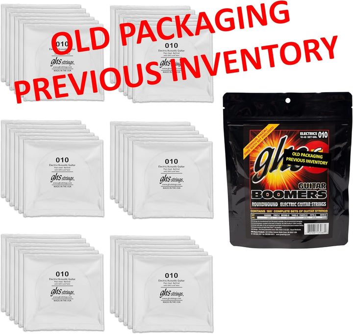 GHS Guitar Boomers - GBL - Electric Guitar String Set, Light, .010-.046, 6-Pack