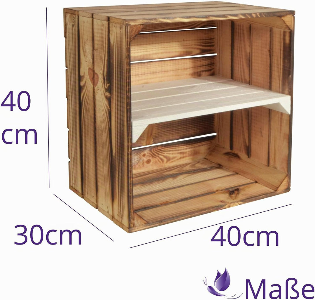 Weinregal Wino aus Holz - Geflammt Weiss 1x Regal Holzkiste 1 1x Weiss Regal, 1 1x Weiss Regal