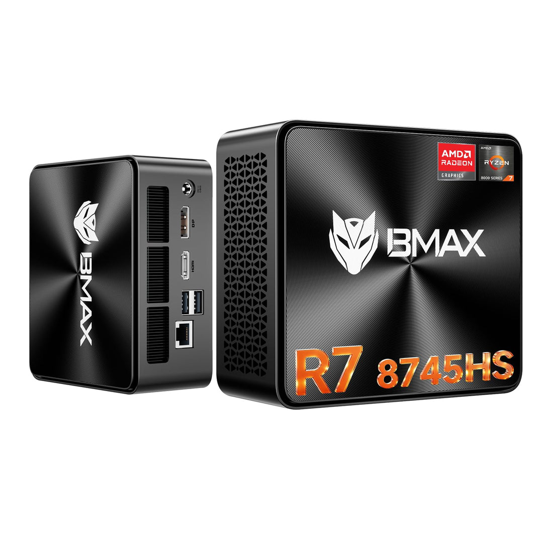BMAX Mini PC AMD Ryzen 7 8745HS (bis 4,9 GHz), Radeon 780M Grafik, 16GB DDR5, 512GB PCIe 4.0 SSD 【Au