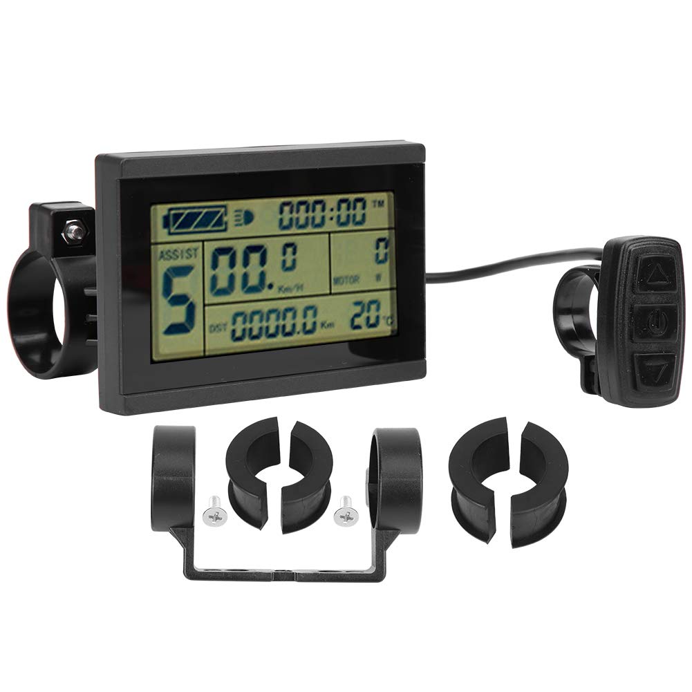 24-V-36-V-48-V-LCD-Display E-Bike Digital Meterm, Fahrradumbau KT-LCD3U Horizontaler Schwarzweiss-LC