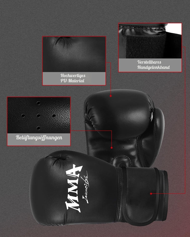 Hängendes Boxsack Set Ungefüllt für Erwachsene- Mikrofaser Leder Boxsack mit Komplett Zubehör, Stabi