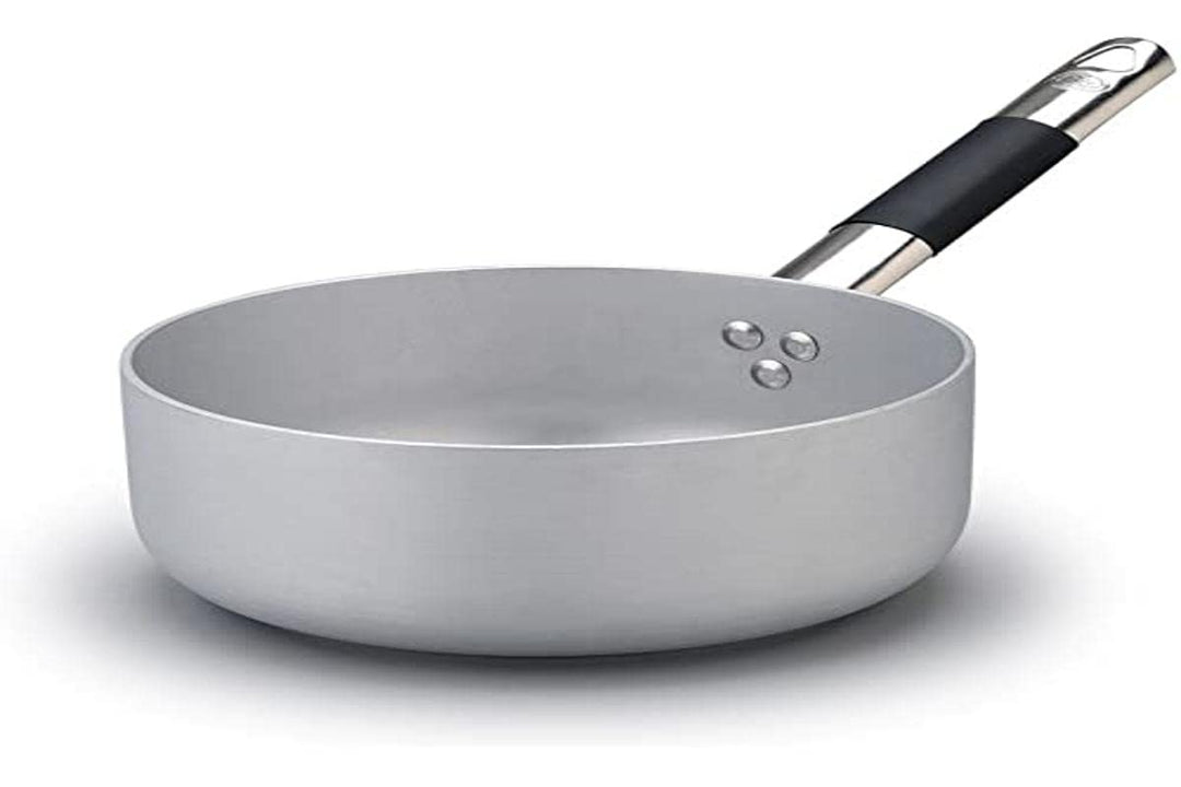 Pentole Agnelli Linie Aluminium Induktion Topf, Induktionsboden mit 1 Griff Cool Tief 20 cm Silber/s