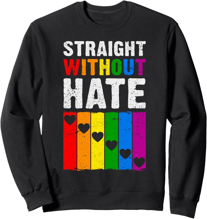 Hetero Verbündeter, Pride, Regenbogen, Herzen, LGBT Sweatshirt