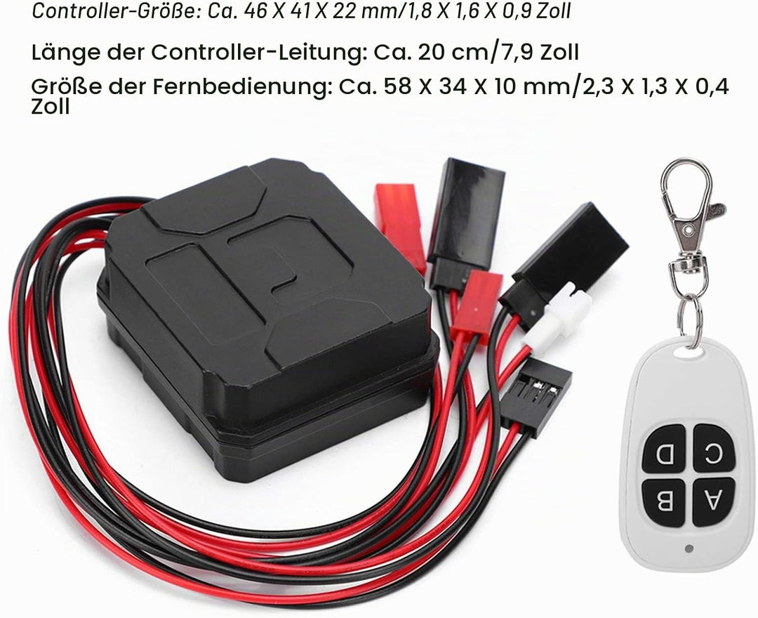 RC Car Winch, RC Car Seilwinde Metallwinde RC Winch Autozubehör für TRX4 SCX10 D90 1/10 RC Car Model