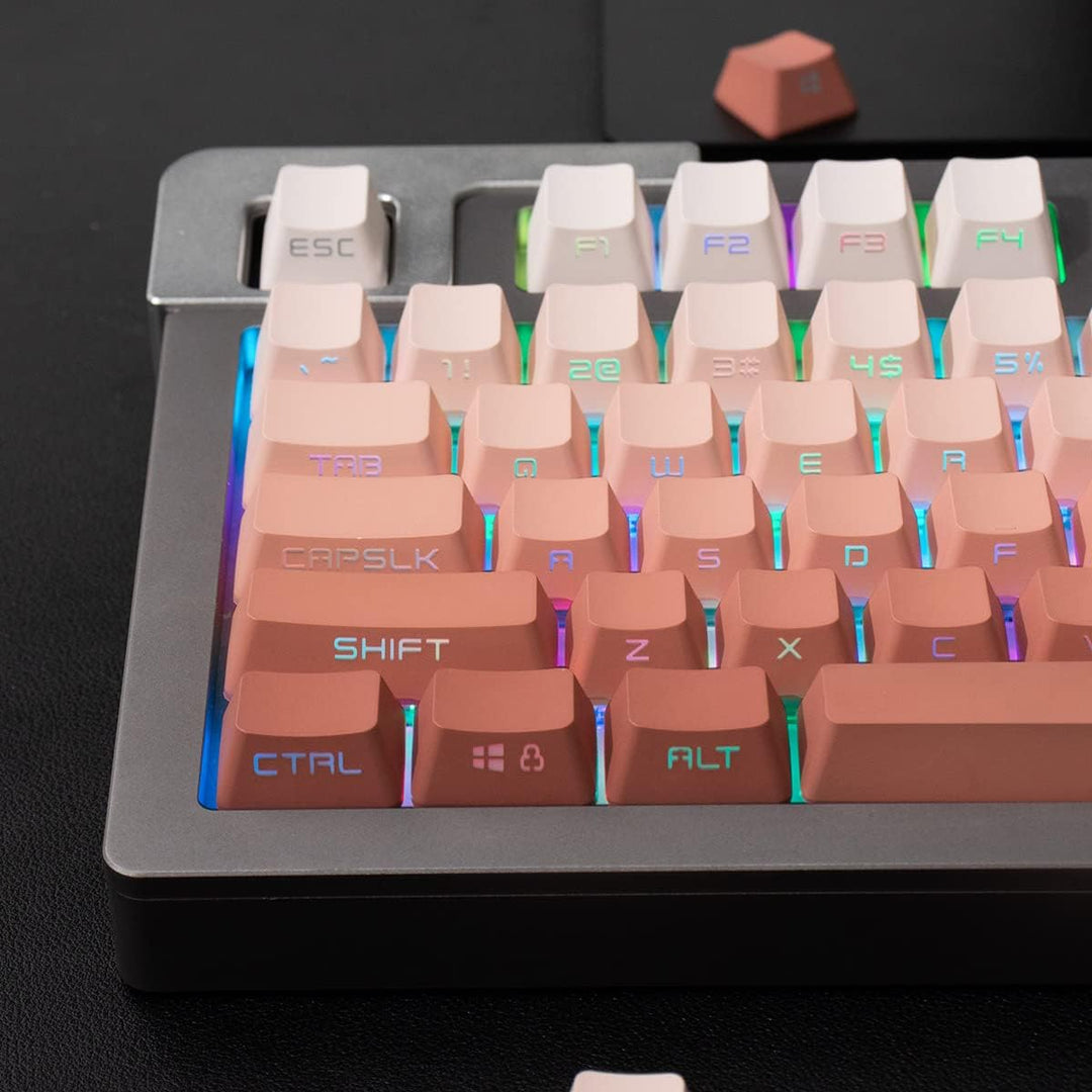 134 Tasten Side Printed Keycaps OEM Profil Hintergrundbeleuchtete Tastenkappen Fit für 60% 65% 95% C