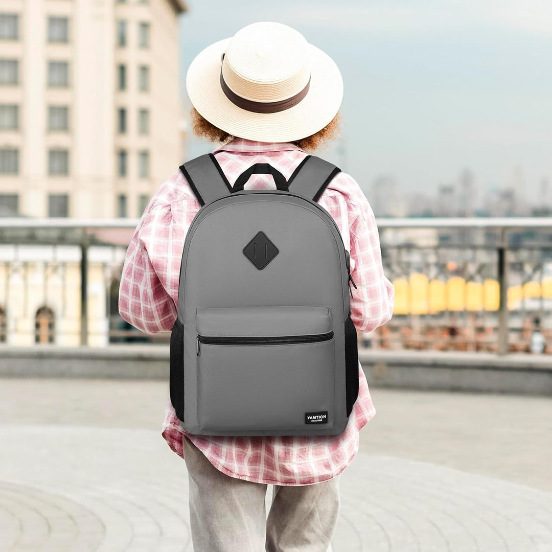 YAMTION 17,3 Zoll Rucksack Herren und Damen,Schulrucksack Jungen und Mädchen Teenager,Schulranzen Sc