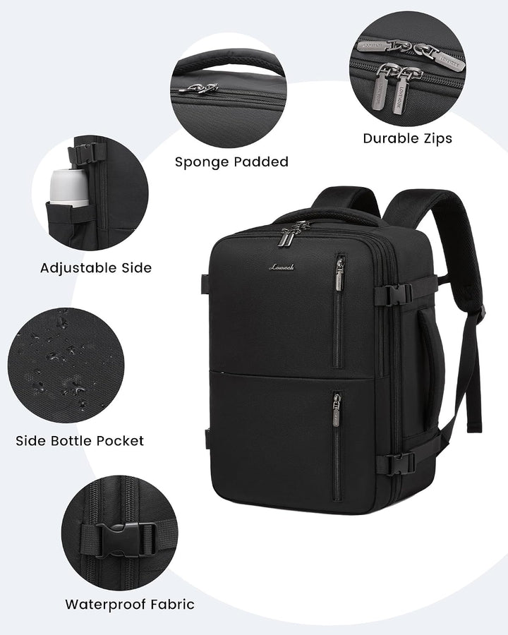 LOVEVOOK Ryanair Handgepäck Rucksack 40x20x25, Reiserucksack Flugzeug Damen Herren, Carry On Luggage