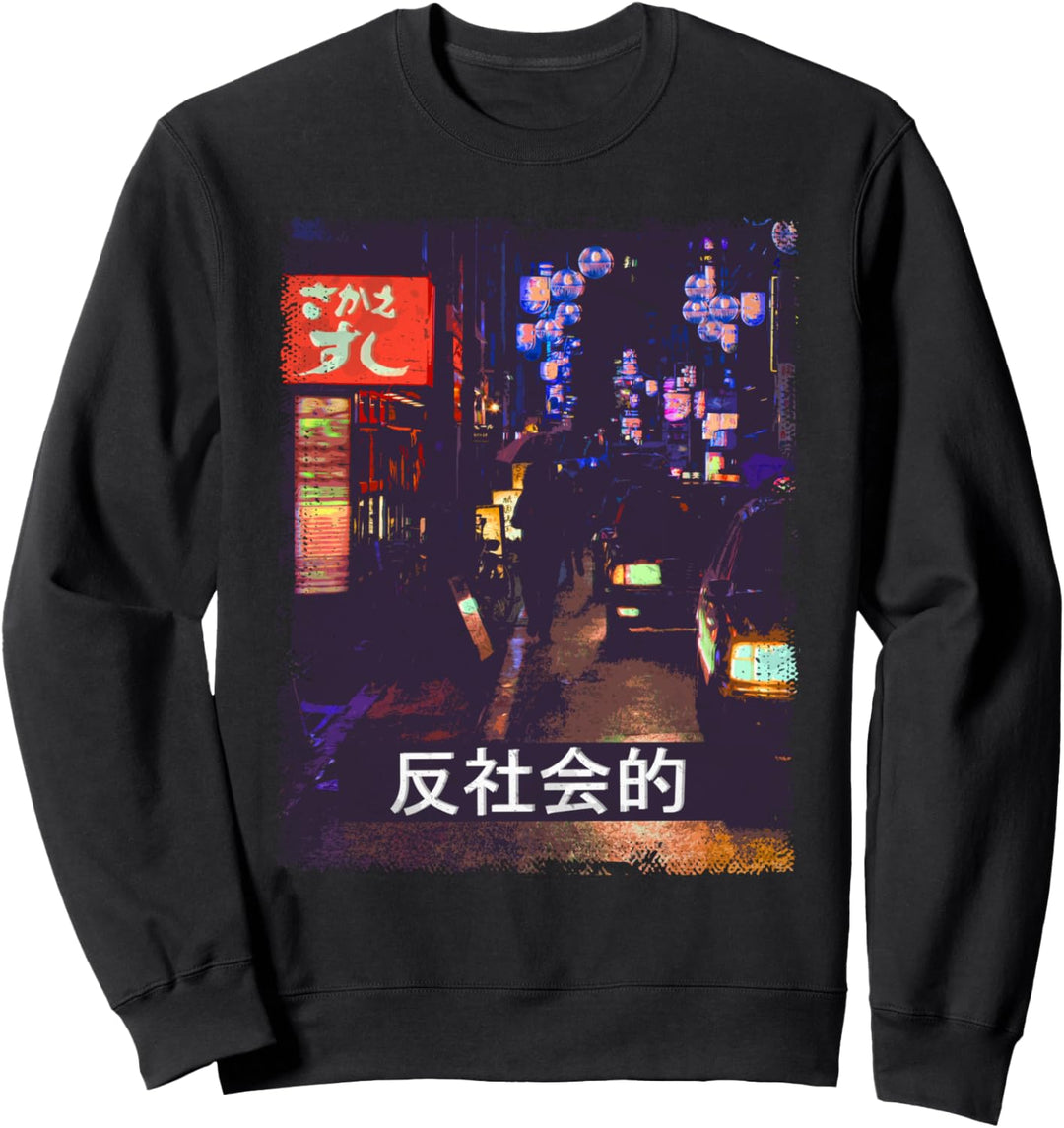 Aesthetic Vaporwave 80er 90er Meme Tokio anime Japan Sweatshirt