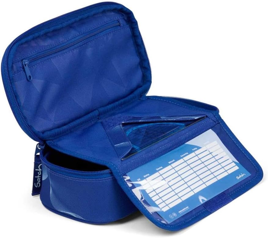 Satch pack Schulrucksack Set 2tlg. inkl. Schlamperbox (Vibrant Blue), Vibrant Blue