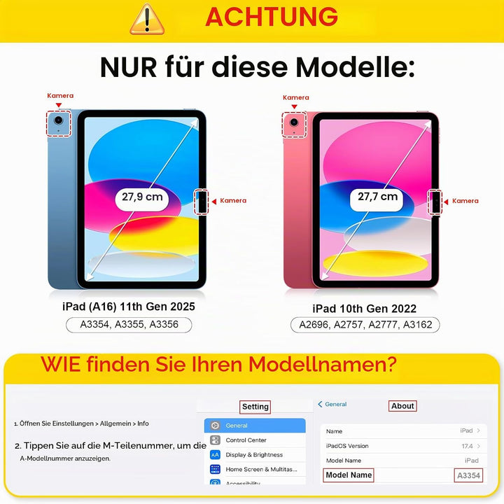 Fintie Tastatur Hülle für iPad 10. Generation 2022, mit magnetisch Abnehmbarer Deutscher und Touchpa