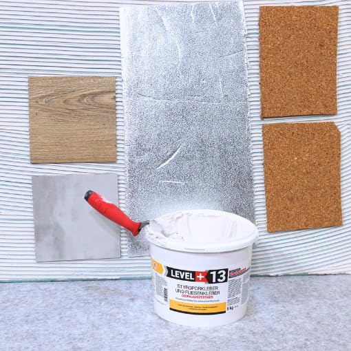 Styroporkleber 5kg + Kunstoffzahnspachtel, Korkkleber Renoviervlies Dispersionkleber Flisenkleber Mo