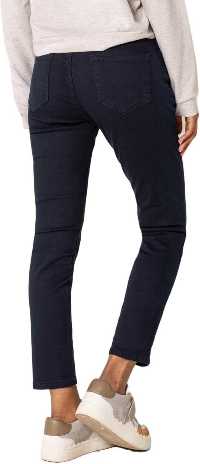 Nina Carter P210 Damen Mom Jeans High Waist Jeanshosen Used-Look Stretchjeans XS Navyblau (P210-3),