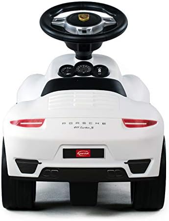 Kinder Porsche 911 Turbo S Rutschauto Rutscher Car Babyauto Weiss