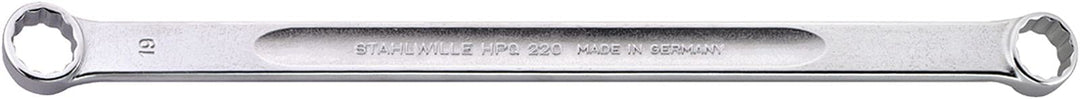 STAHLWILLE Nr. 220 Doppelringschlüssel Schlüsselweite 13 x 14 mm L.290 mm 13 mm x 14 mm Opening Silb