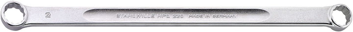 STAHLWILLE Nr. 220 Doppelringschlüssel Schlüsselweite 13 x 14 mm L.290 mm 13 mm x 14 mm Opening Silb