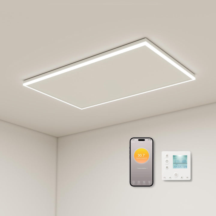 Infrarotheizung Deckenmontage 700 Watt, Deckenheizung Infrarot mit LED Beleuchtung, Infrarotheizung