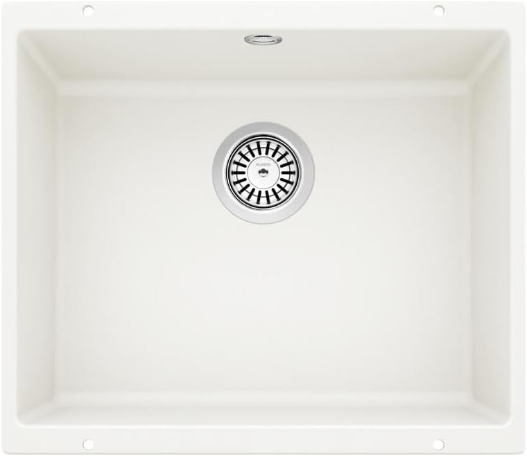 BLANCO ROTAN 500-U | SILGRANIT weiss | Einbauart: Unterbau | ohne Ablauffernbedienung | 60er Untersc