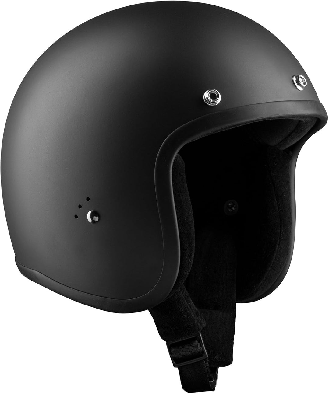 Bandit Helmets Jet matt-schwarz klein leichte Bauweise Biker Schwarz M, Schwarz M