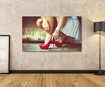 islandburner Bild Bilder auf Leinwand Petticoat und Heels Retro 1p XXL Poster Leinwandbild Wandbild