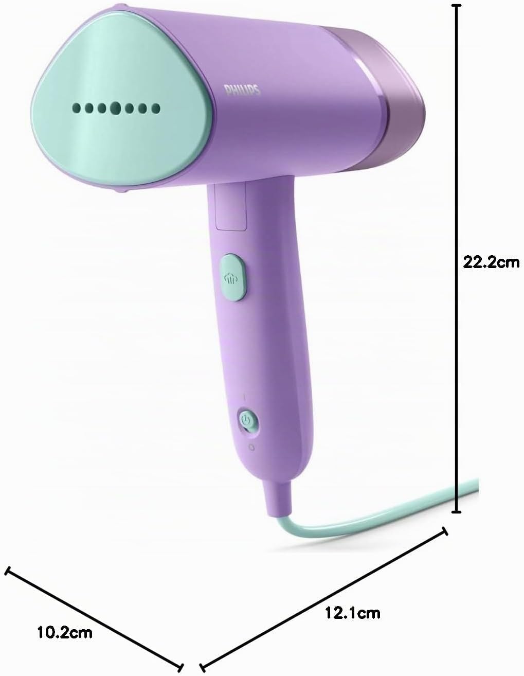 Philips 3000-Serie Tragbarer Dampfglätter - 1000 W, Dampfleistung 20 g/min, 100ml Wassertank, Kein B