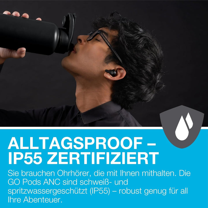 JLab Go Pods ANC In-Ear Kopfhörer Bluetooth mit Noise Cancelling - Kabellose Earbuds mit 26+ Std. -