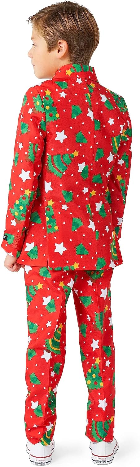 Suitmeister Weihnachtsanzug für Jungen - lustige hässliche Weihnachtskleidung mit echten Lichtern -