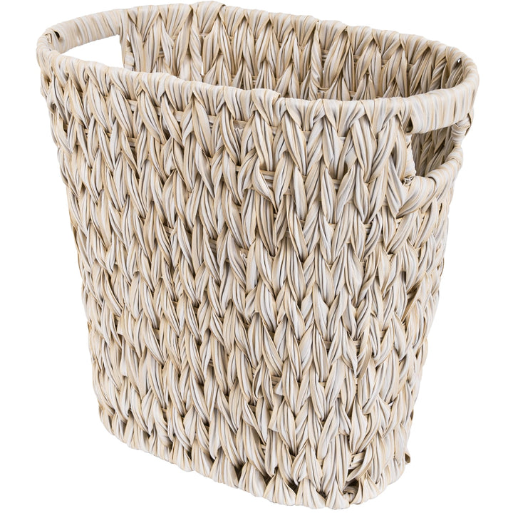 GRANNY SAYS Wicker Papierkorb, Geflochtener Mülleimer, Wasserdichter Abfalleimer mit Griffen, Gefloc
