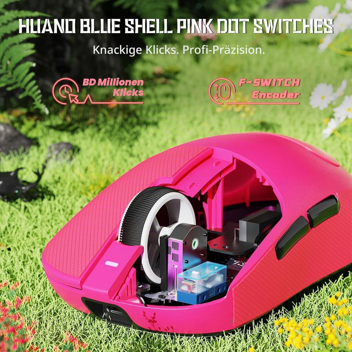 ATTACK SHARK X8SE Kabellose Gaming-Maus, 55g Ultraleicht, PAW3311 Sensor, BK52820 Chip, 25.000 DPI,