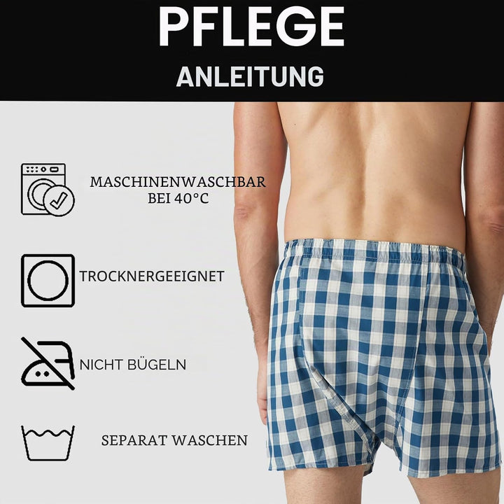 5Mayi Mens Boxers Shorts Multipack Woven Mens Underwear Pack Cotton Plaid Men's Boxers, S F: Kariert