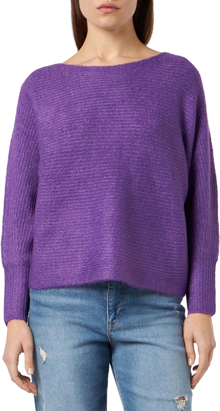 ONLY Damen Onldaniella L/S KNT Noos Pullover S Amaranth Purple/Detail:melange, S Amaranth Purple/Det