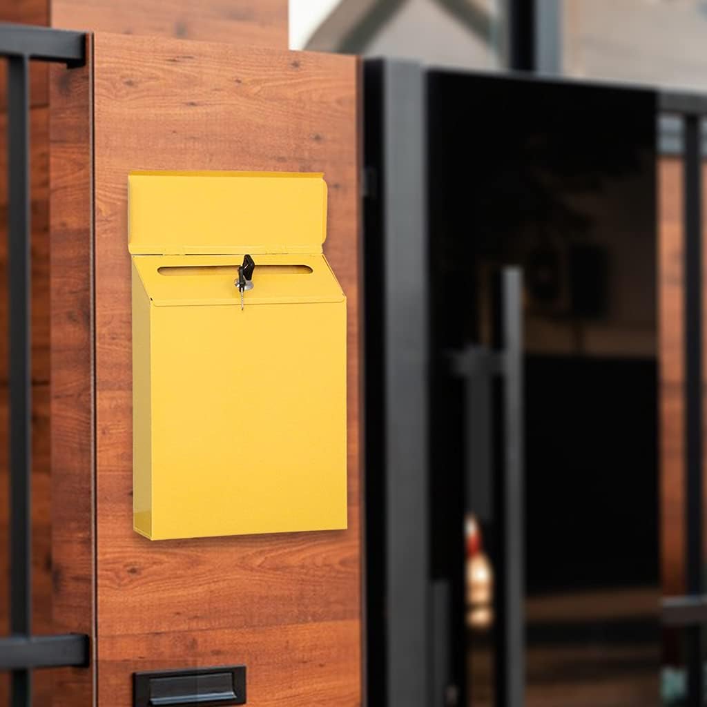 MagiDeal Vertikaler Briefkasten Hängende Sicherheits-Einwurfbox Langlebige Umschläge Zeitungen Siche