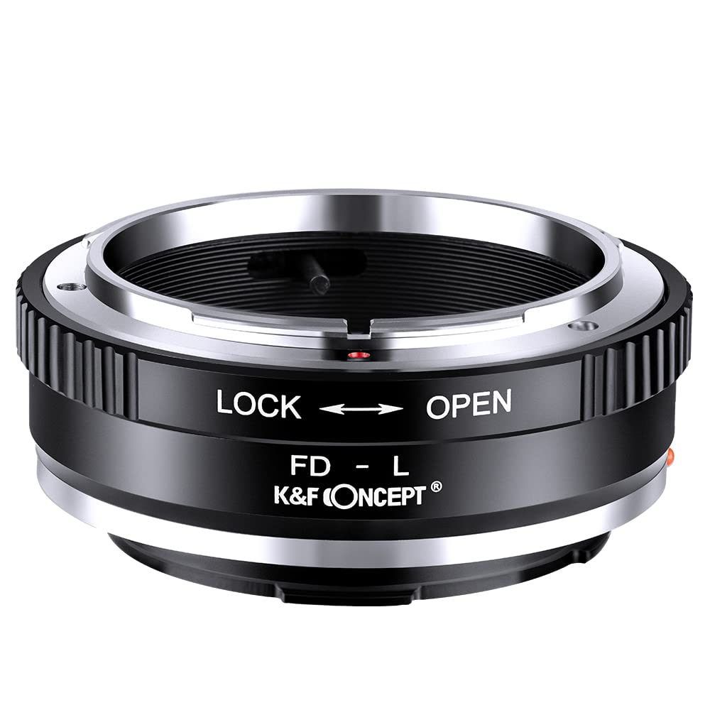 K&F Concept Objektivadapter FD-L Manueller Fokus Kompatibel mit Canon FD & FL 35mm Objektiv auf L Mo