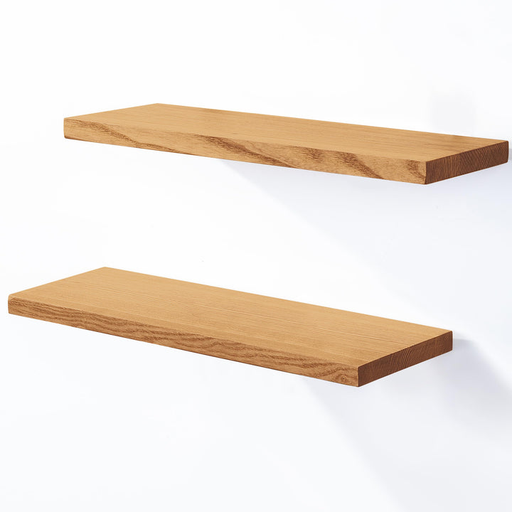 LAMO Manufaktur 2 Stück Wandregal aus Holz mit unsichtbarer Befestigung 2X 40cm | Wandregal Holz | H