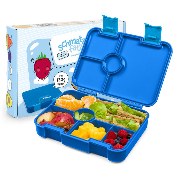 schmatzfatz Brotdose Kinder mit Fächern, BPA Frei Lunchbox Kinder, Bento Box Kinder, Brotbox für Mäd