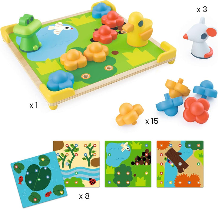 Djeco Mosaico - Ducky und Co | 1 Spieler | Lernspiel #DJ08142