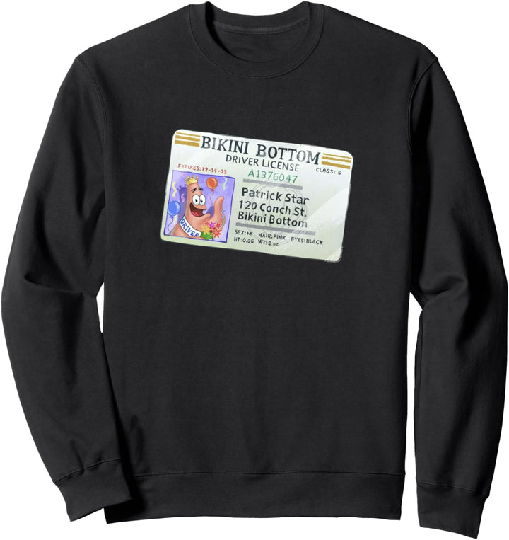 SpongeBob SquarePants Patrick Star Driver's License Sweatshirt