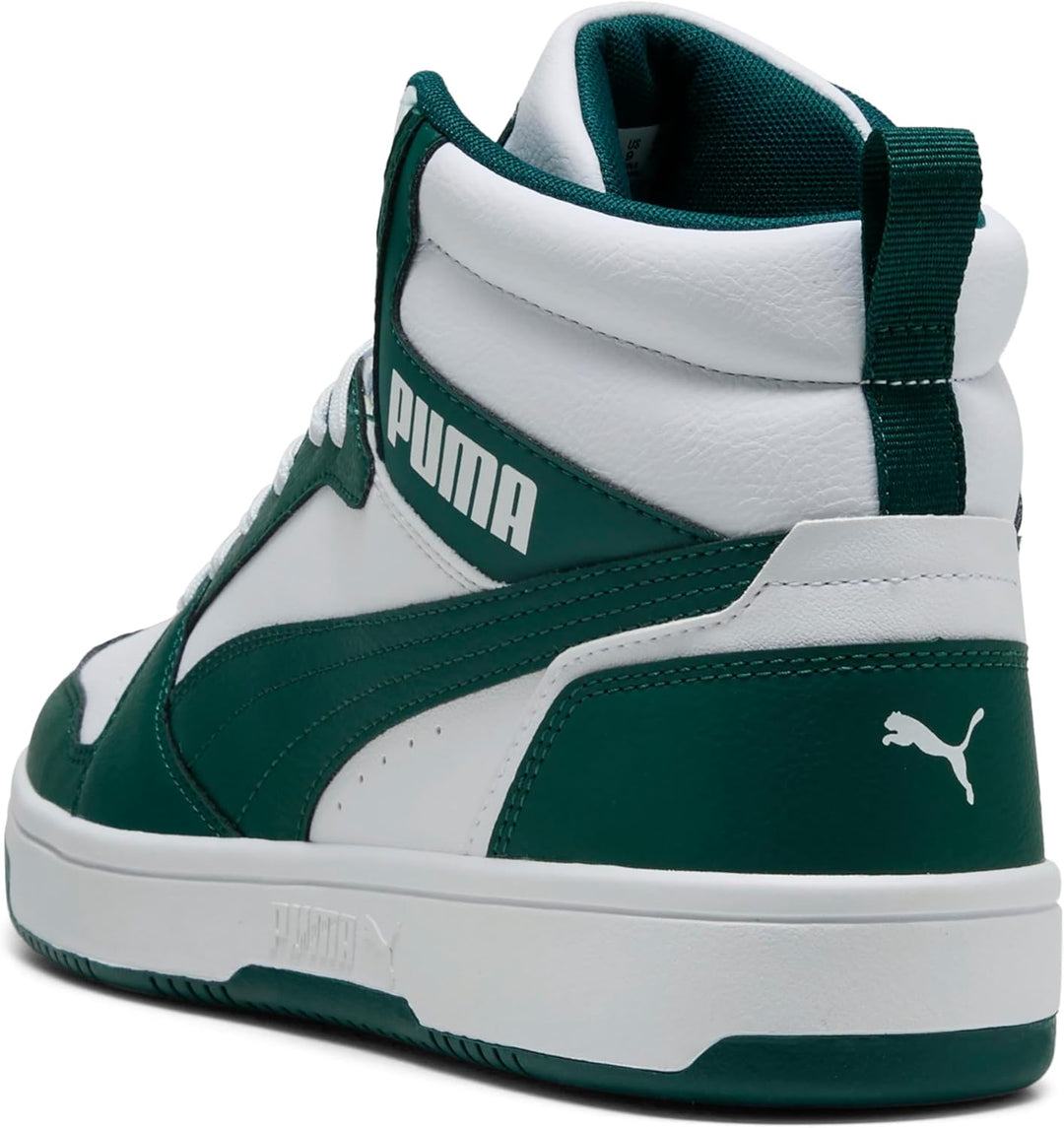 PUMA Unisex Rebound V6 Sneaker 36 EU Puma White Dark Myrtle, 36 EU Puma White Dark Myrtle