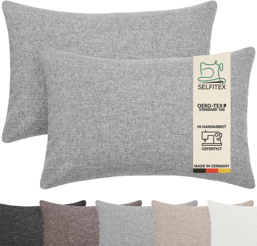 Selfitex 2er Set 40x60 cm, Sofakissen mit Füllung und Bezug, Dekokissen, Kopfkissen mit weicher Kiss