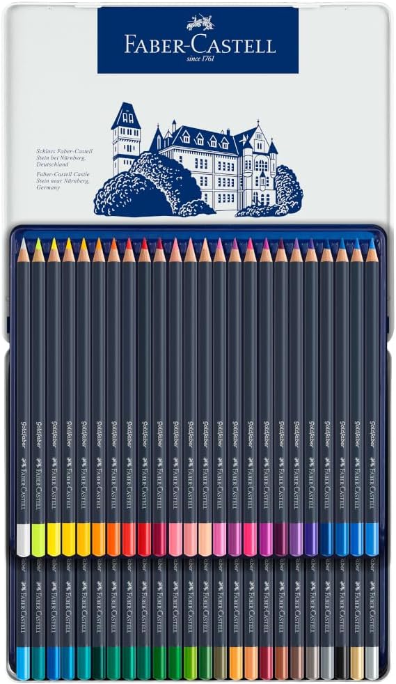 Faber-Castell 114748 - Farbstifte mit permanenter Ölkreidemine Goldfaber, 48er Set 48er Etui Single,