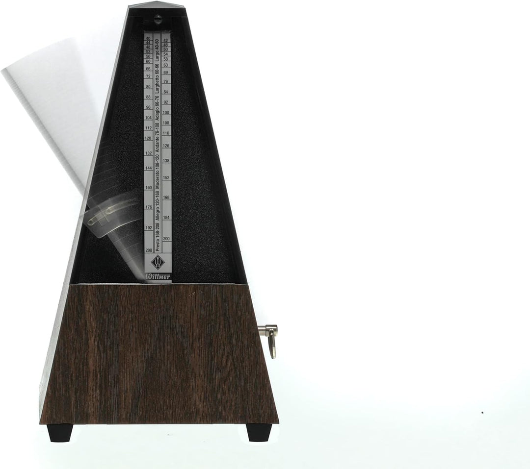Wittner Metronom 804K Kunststoffgehäuse ohne Glocke Taktell Pyramidenform Nussbaum-Maserung, Nussbau