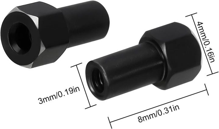 INJORA RC Achsschenkel und schwarzer Sechskantverlängerungssatz für Axial Scx24 Upgrades AXI90081 Up