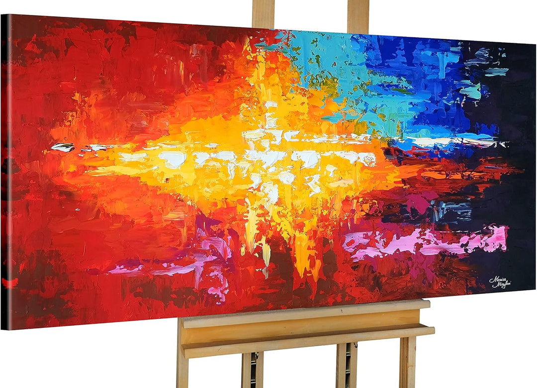 Monica Mirafiori I 100% HANDGEMALT I Gemälde Fata Morgana 100x50cm | Gemälde Handgemalt | Acrylgemäl