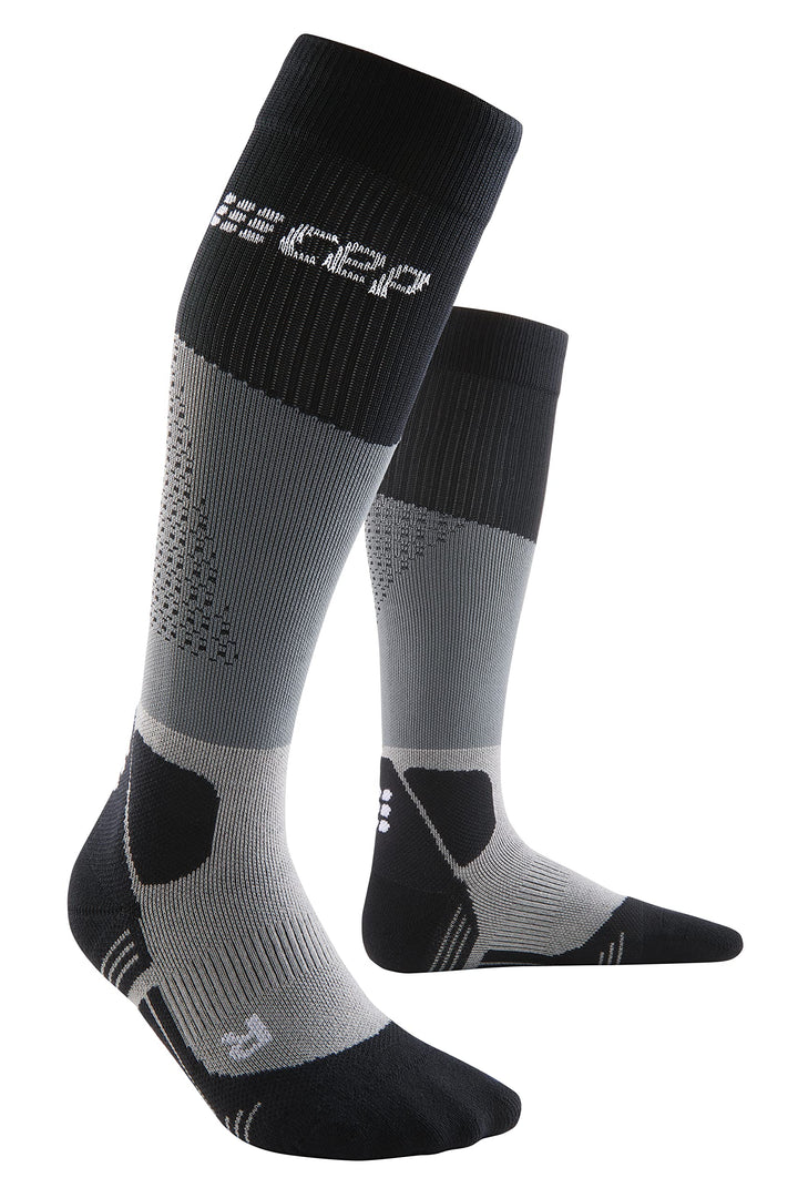 CEP - HIKING MAX CUSHION COMPRESSION MERINO SOCKS für Herren | Knielange Wandersocken mit Kompressio