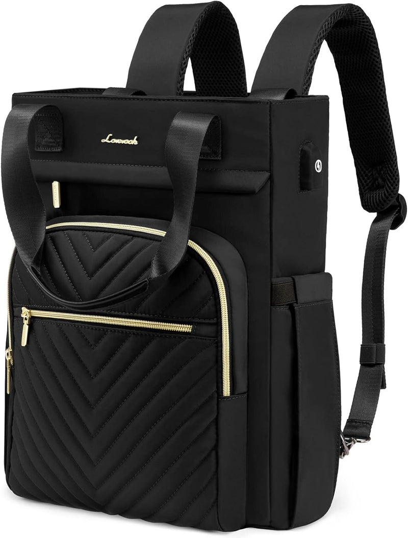 LOVEVOOK Rucksack Damen Elegant 17.3 Zoll Laptop Rucksack Handtasche 2 in 1 Schulrucksack Mädchen Te