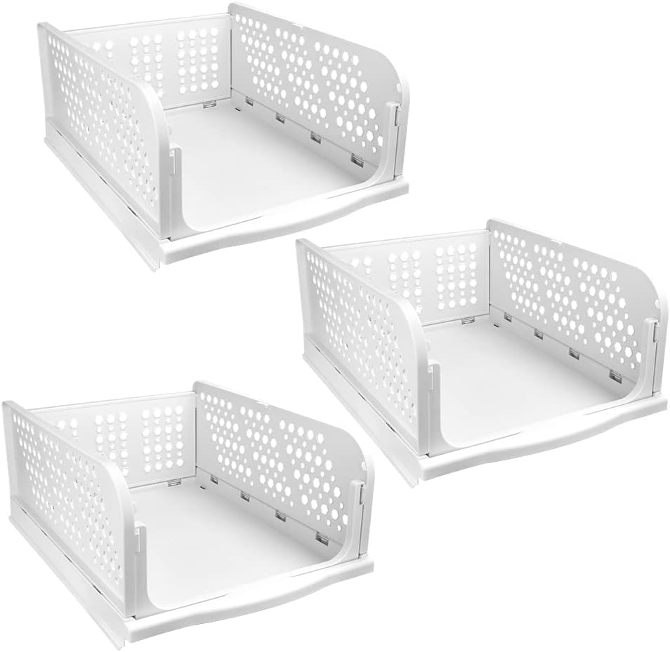 THATSRAD 3er Set Schubladenbox kleiderschrank Schubladenboxen Stapelbar Regal für Kleiderschrank Inn