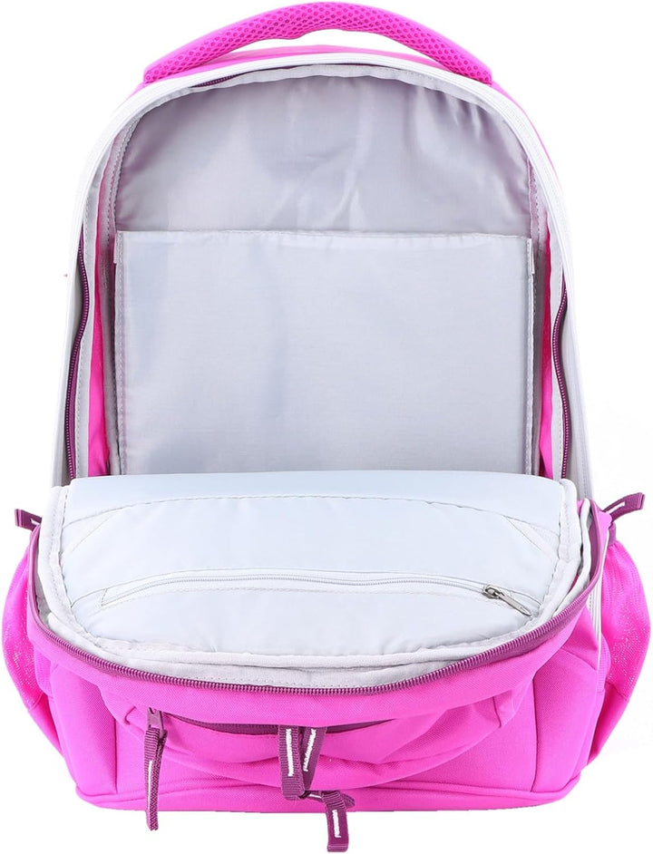 2be Schulrucksack 66320 Ergo School Backpack Fuchsia, Pink Kariert, Einheitsgrösse