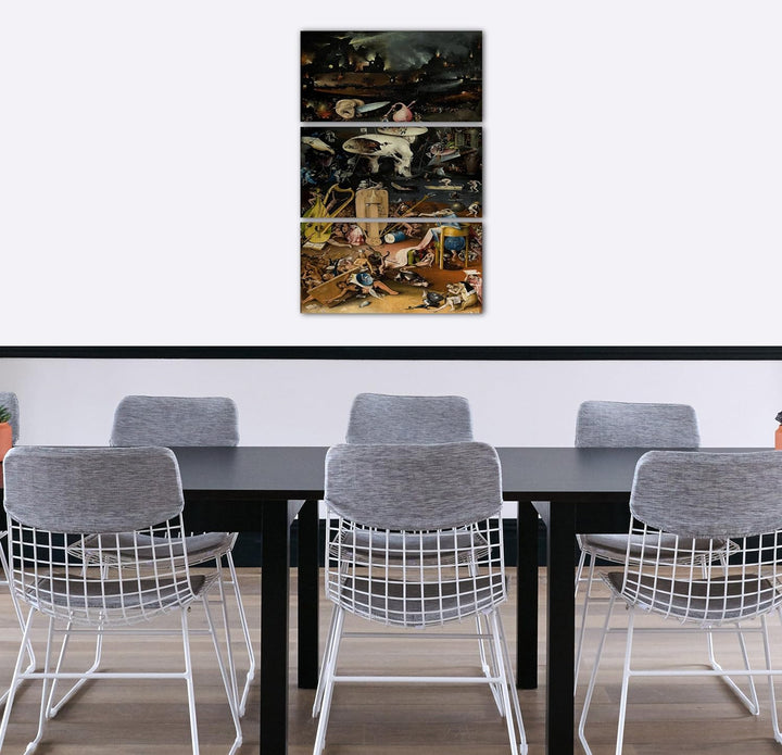 Printed Paintings Leinwand 3-teilig(80x120cm): Hieronymus Bosch - Der Garten der Lüste (1490/1510 80