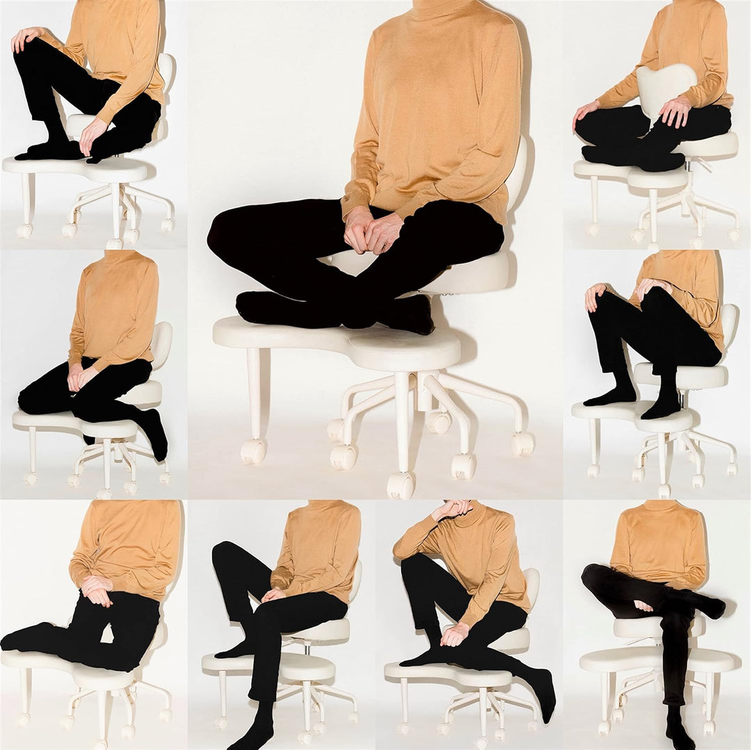 Pipersong Meditationsstuhl Plus, Flexibler Schreibtischstuhl, Kreuzbeinstuhl, mit Lendenwirbelstütze